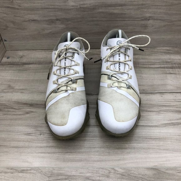 Under Armour Golf Shoes Mens 9 Spieth Soft Spike White Lace Up Cleat Sneakers main image 5